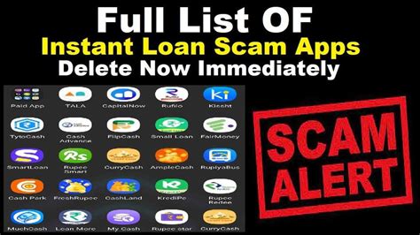 ONLINE LENDING APPLICATION SCAMMERS LIST .
